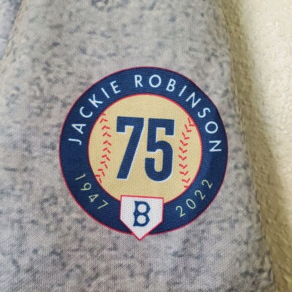 Dodgers Jersey XL Jackie Robinson #42 Gray Los Angeles LA Dodgers 75th Anniv MLB - Picture 10 of 16